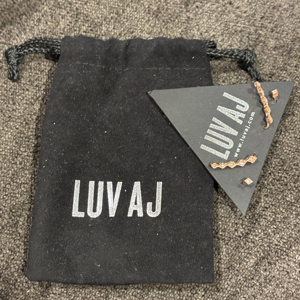 Luv AJ Rose Gold stud and Crawler Earrings stocking stuffer!